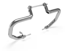 Silver Compact Engine Guards for Royal Enfield Bullet 650