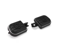 Black Deluxe Rider Footpegs for Royal Enfield Classic 650