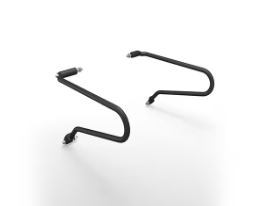 Black Soft Pannier Rails for Royal Enfield Classic 650