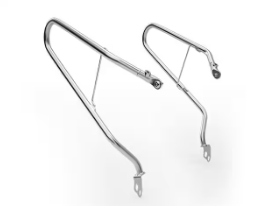 Silver Soft Pannier Rails for Royal Enfield Continental GT