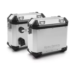 Silver Adventure Panniers for Royal Enfield Himalayan