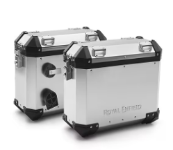 Silver Adventure Panniers for Royal Enfield Himalayan