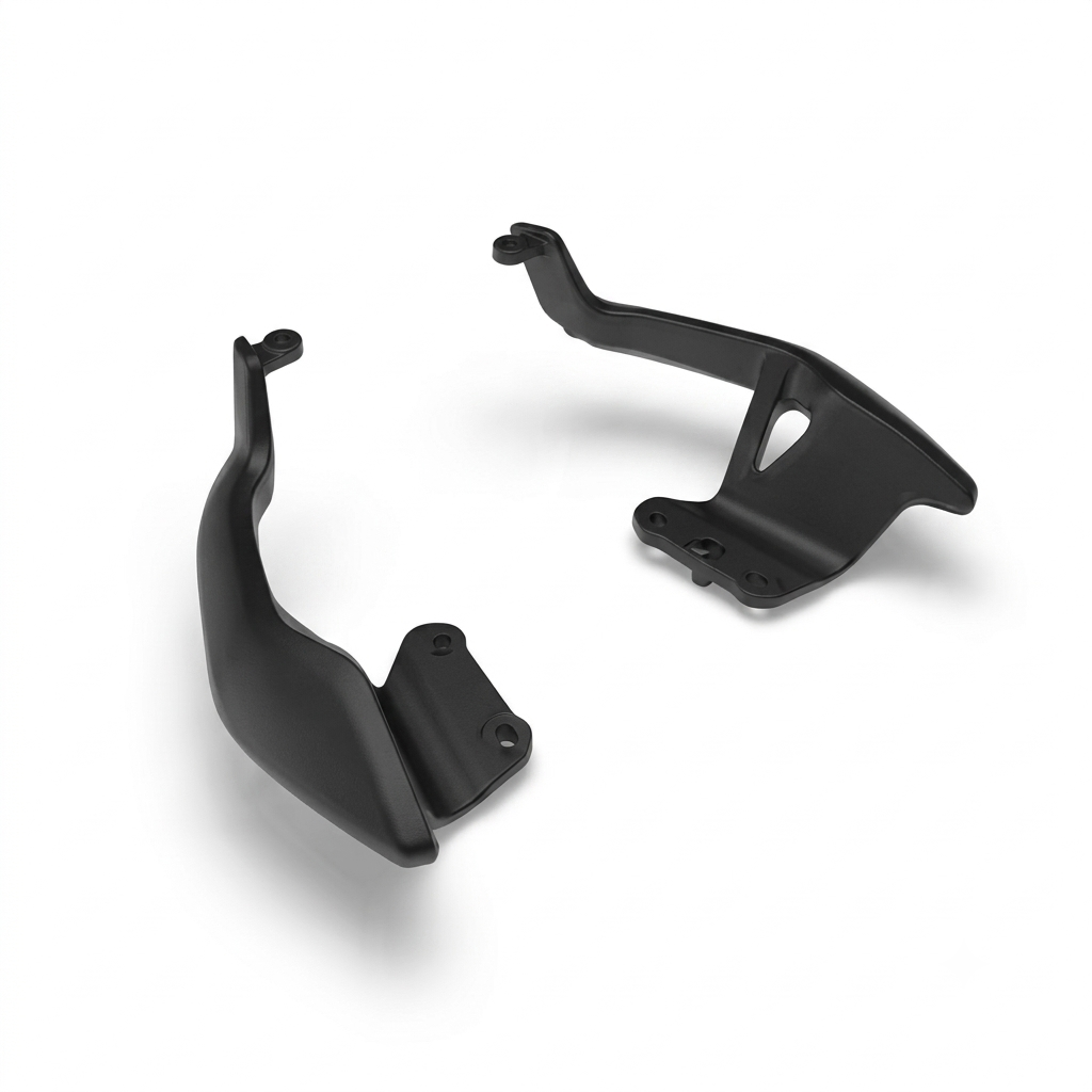 Black Passenger Backrest Mounts for Royal Enfield Hunter 350