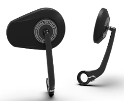 Black Tappered Bar End Mirrors for Royal Enfield Hunter 350