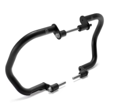 Black Compact Engine Guards for Royal Enfield Interceptor