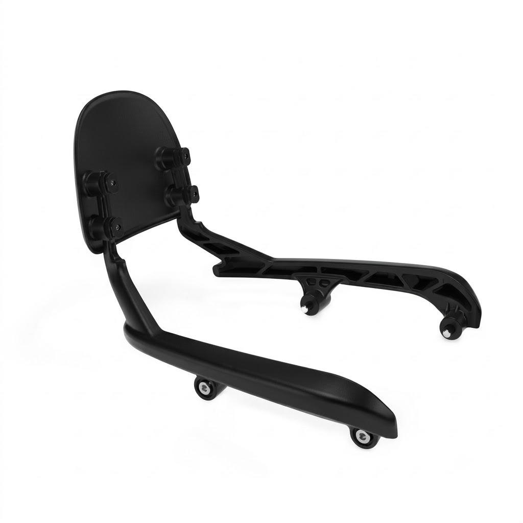 Black Passenger Backrest Mounts for Royal Enfield Meteor 350
