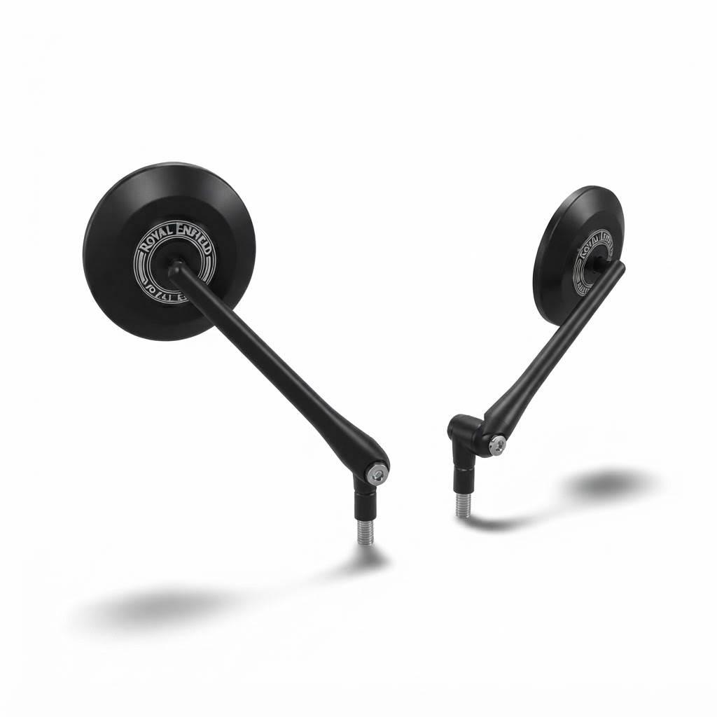 Black round mirrors