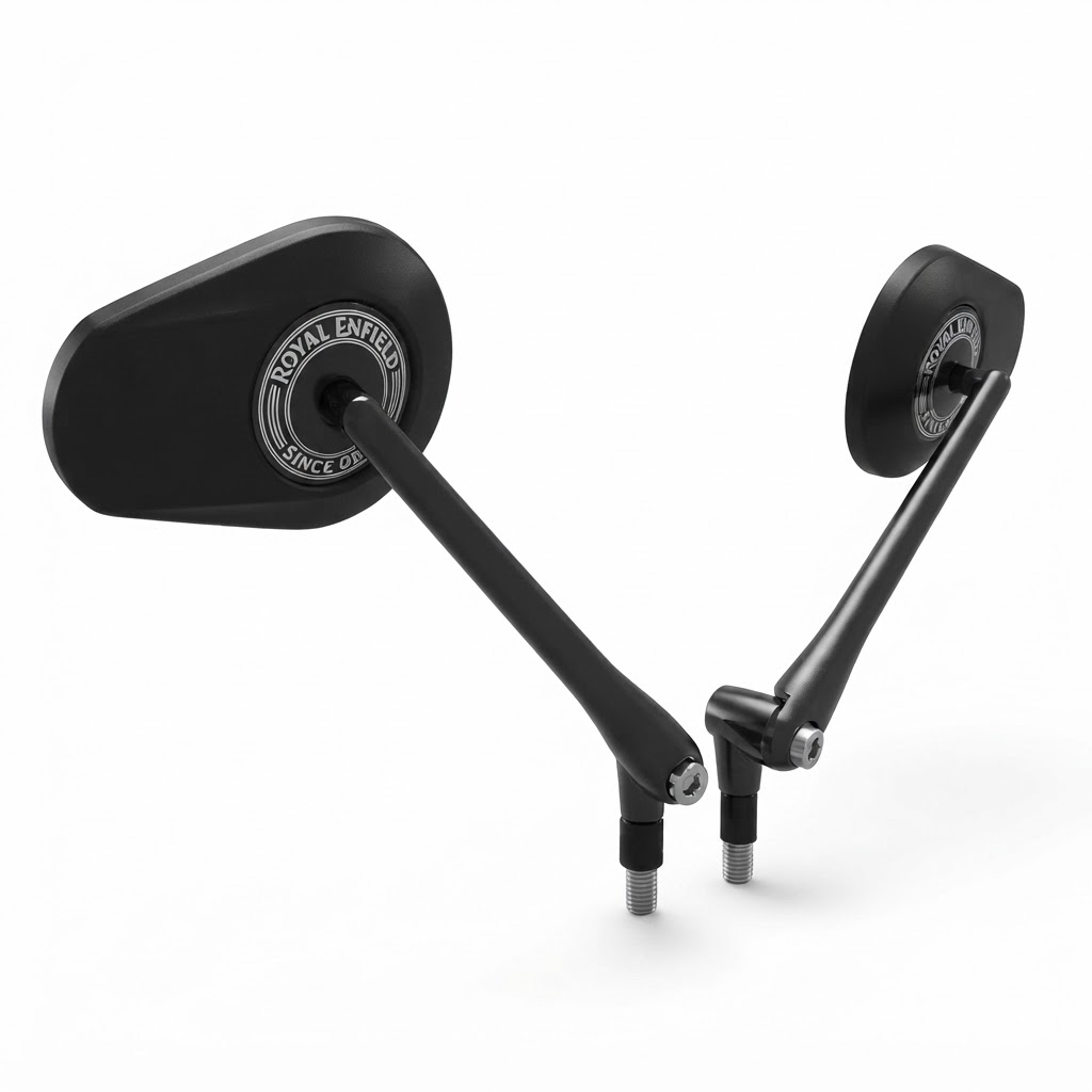 Black tapered mirrors for Royal Enfield Meteor 350