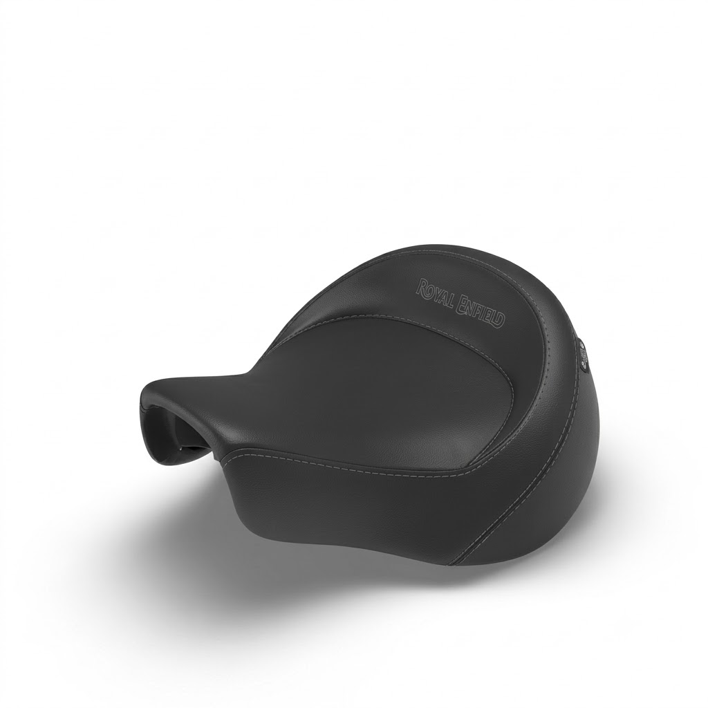 Black Touring Rider Seat for Royal Enfield Meteor 350