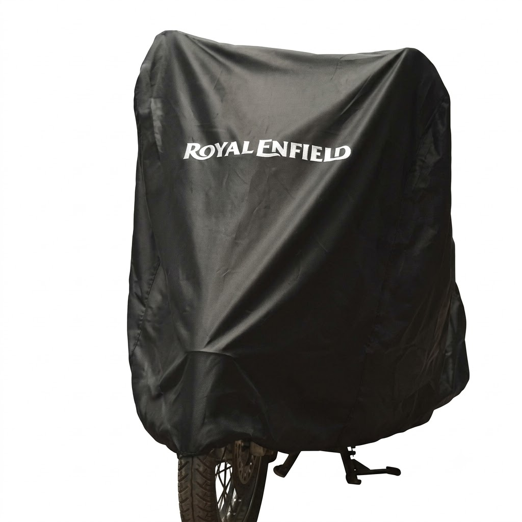 Black Water Resistant Bike Cover for Royal Enfield Meteor 350