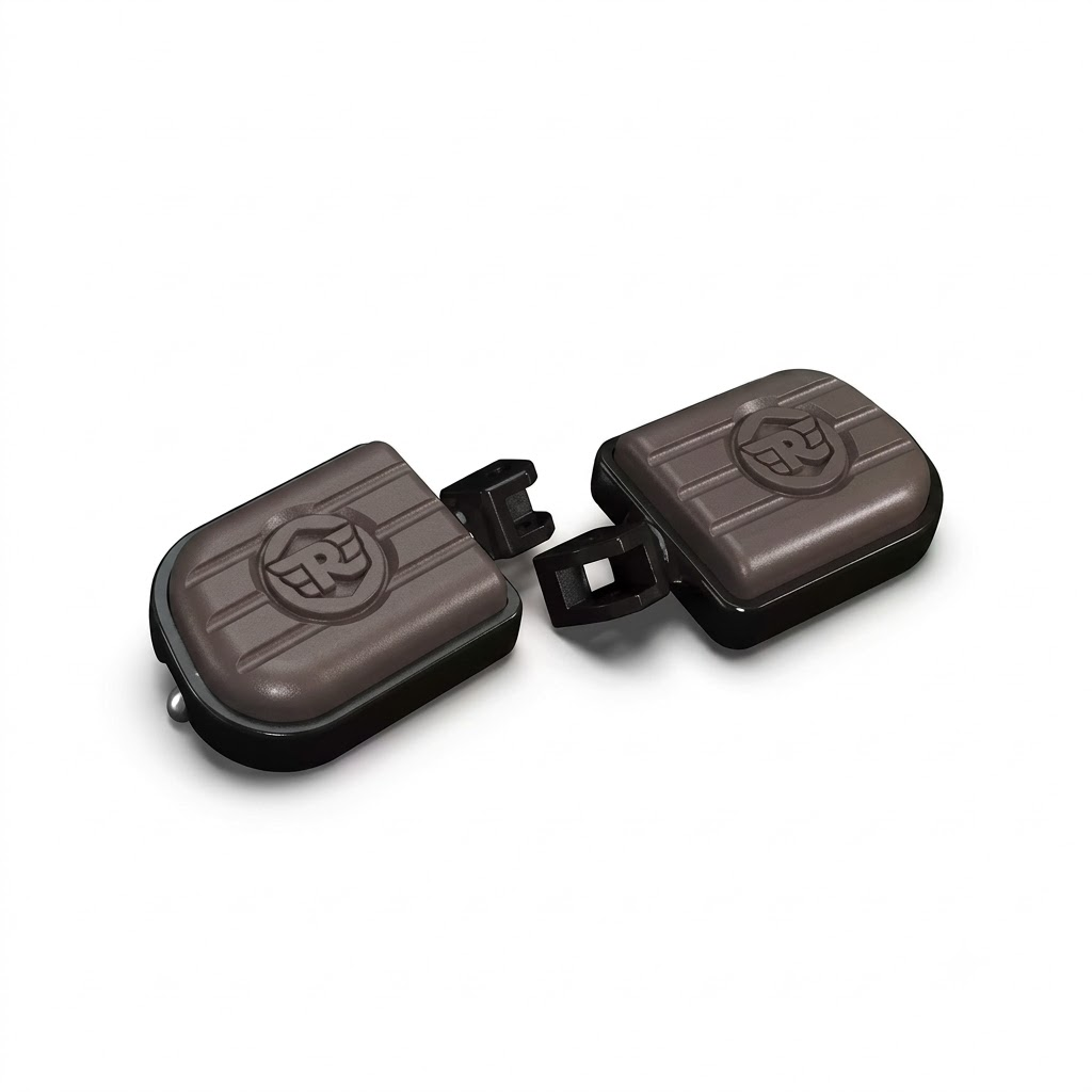 Brown And Black Deluxe Footpegs for Royal Enfield Meteor 350