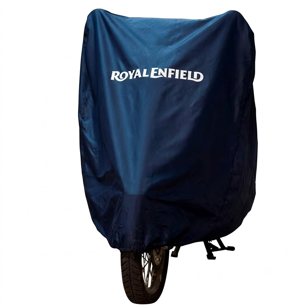 Navy Water Resistant Bike Cover for Royal Enfield Meteor 350