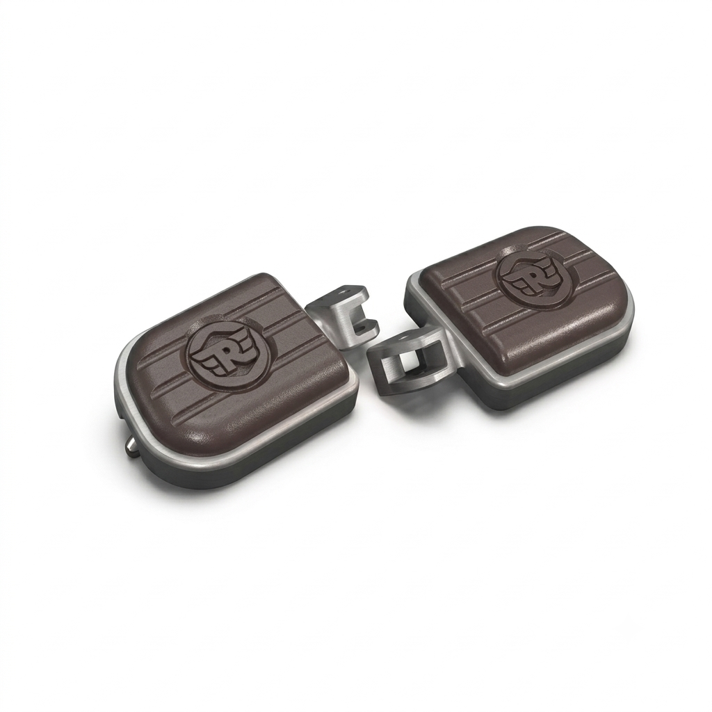 Brown and silver  Deluxe Footpegs for Royal Enfield NEW BULLET 350