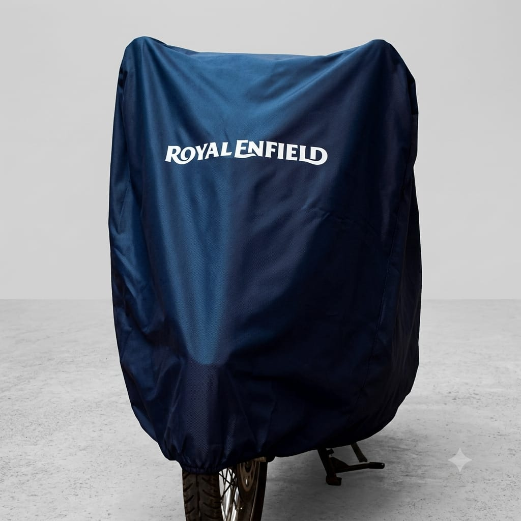 Navy Water Resistant Bike Cover for Royal Enfield NEW BULLET 350