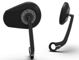 Black Style 2 Bar End Mirrors for Royal Enfield New Classic 350