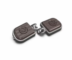 Brown And Silver Deluxe Footpegs for Royal Enfield New Classic 350