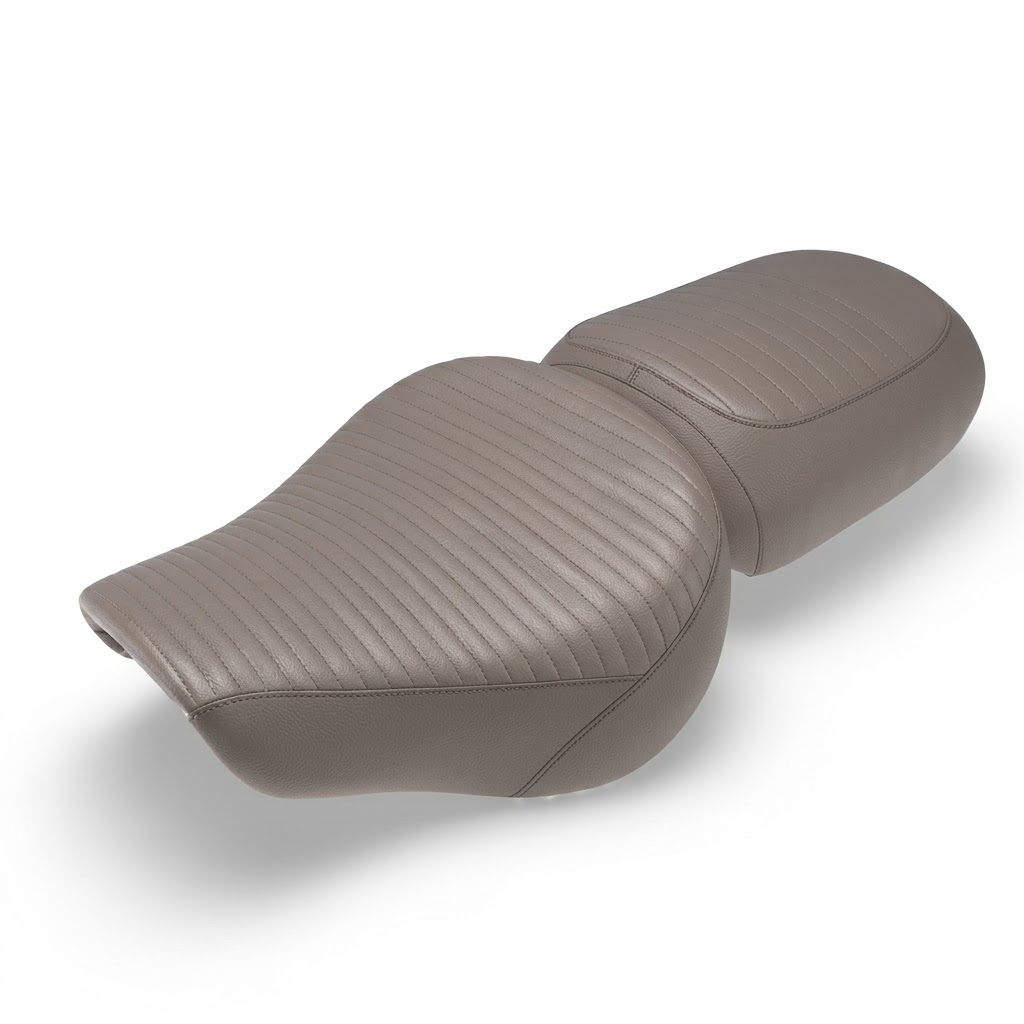 Brown Pleated Seat Covers for Royal Enfield New Classic 350