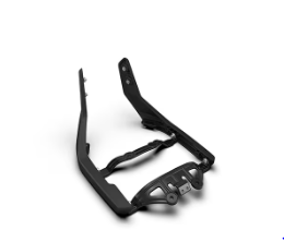 Black Passenger Backrest Mounts for Royal Enfield Super Meteor 650