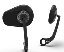 Black Style 2 Bar End Mirrors for Royal Enfield Super Meteor 650
